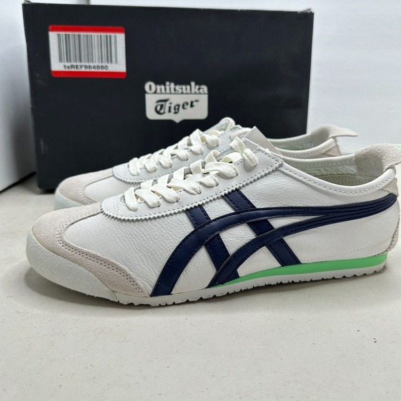 Onitsuka Tiger by Asics Other - Onitsuka Tiger Mexico 66 White Peacoat Lime Lace Up Sneakers Men 8 Women 9.5 NWB